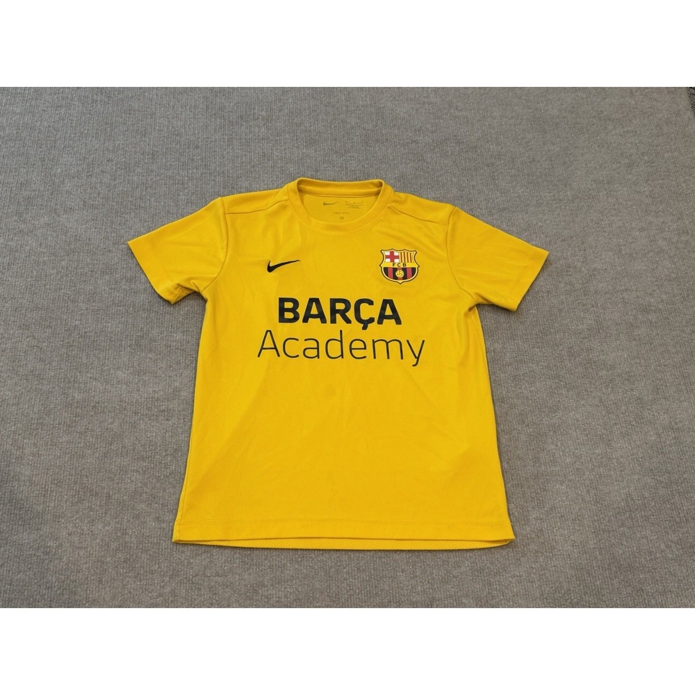 Nike Dri-Fit Barcelona FCB Barca Academy Jersey Yellow Soccer Kids Medium